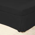 Black - Front - Belledorm Easycare Percale Platform Valance