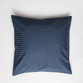 Navy - Front - Belledorm 540 Thread Count Satin Stripe Continental Pillowcase