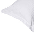 White - Back - Belledorm 540 Thread Count Satin Stripe Oxford Pillowcase