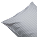 Platinum - Back - Belledorm 540 Thread Count Satin Stripe Housewife Pillowcases (Pair)