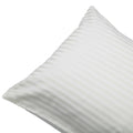 Ivory - Back - Belledorm 540 Thread Count Satin Stripe Housewife Pillowcases (Pair)