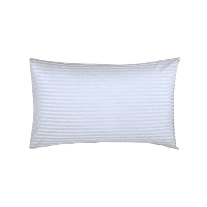 White - Front - Belledorm 540 Thread Count Satin Stripe Housewife Pillowcases (Pair)
