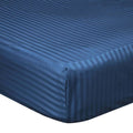 Navy - Front - Belledorm 540 Thread Count Satin Stripe Extra Deep Fitted Sheet