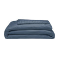 Navy - Front - Belledorm 540 Thread Count Satin Stripe Duvet Cover Set