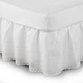White - Front - Belledorm Easy Fit Broidery Anglaise Platform Valance