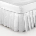 White - Front - Belledorm Easy Fit Knife Pleated Platform Valance