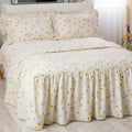 Ivory - Back - Belledorm Bluebell Meadow Fitted Bedspread