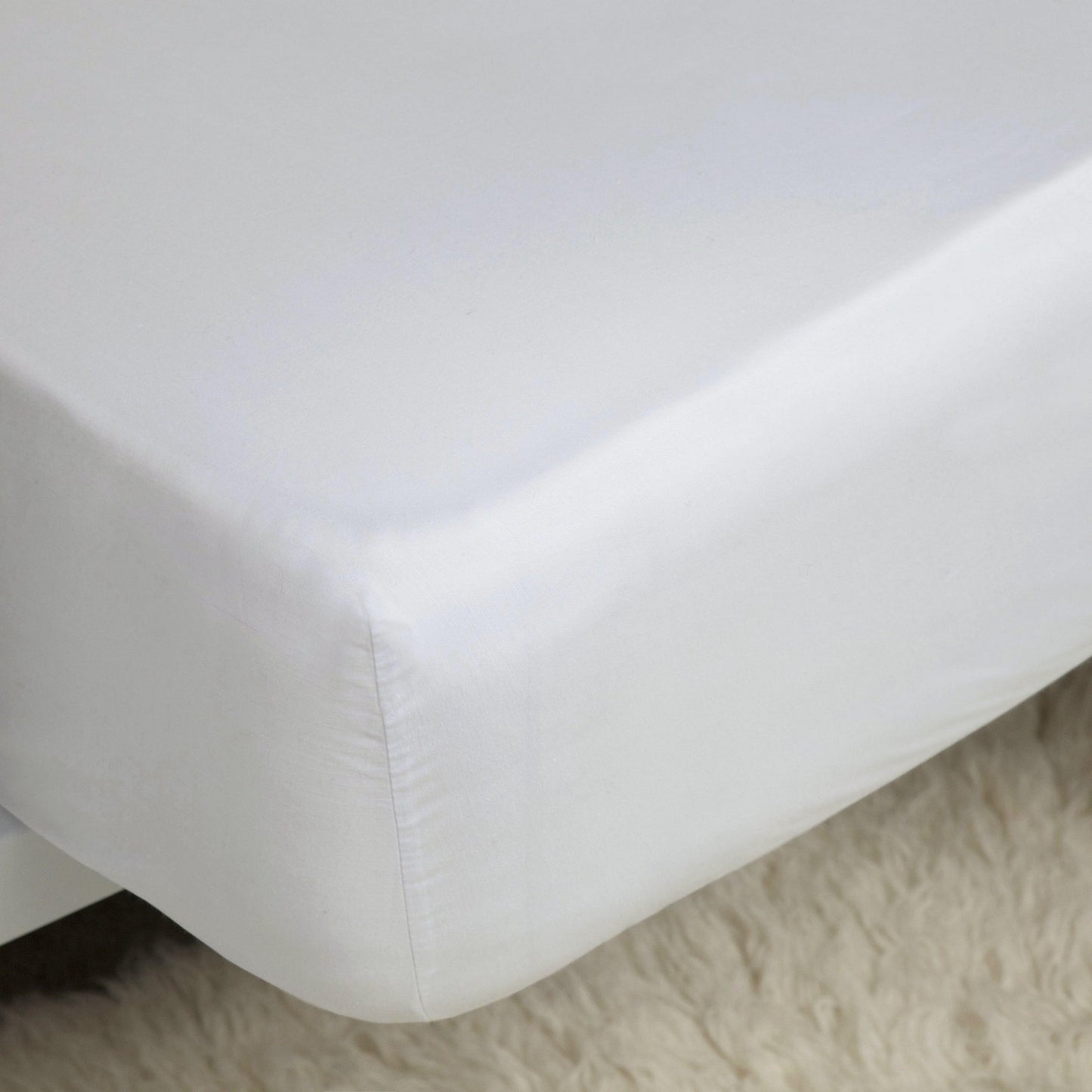 White - Back - Belladorm Pima Cotton 450 Thread Count Extra Deep Fitted Sheet
