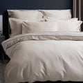 Oyster - Back - Belledorm Pima Cotton 450 Thread Count Duvet Cover