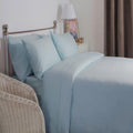 Blue - Front - Belledorm Brushed Cotton Extra Deep Fitted Sheet