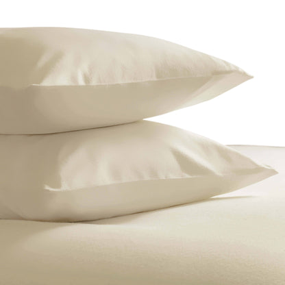 Cream - Front - Belledorm Brushed Cotton Housewife Pillowcase (Pair)