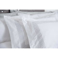 White-Grey - Back - Belledorm Honeycomb Oxford Pillowcase