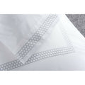 White-Grey - Side - Belledorm Honeycomb Oxford Pillowcase