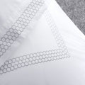 White-Grey - Lifestyle - Belledorm Honeycomb Duvet Set