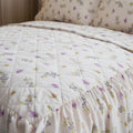 White-Yellow-Pink - Back - Belledorm Delphine Bedspread