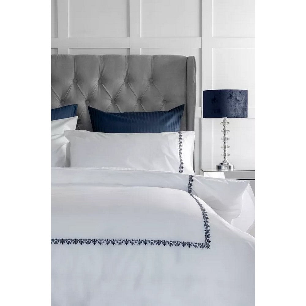 Navy - Back - Belledorm Amelia Duvet Cover Set