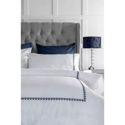 Navy - Back - Belledorm Amelia Duvet Cover Set