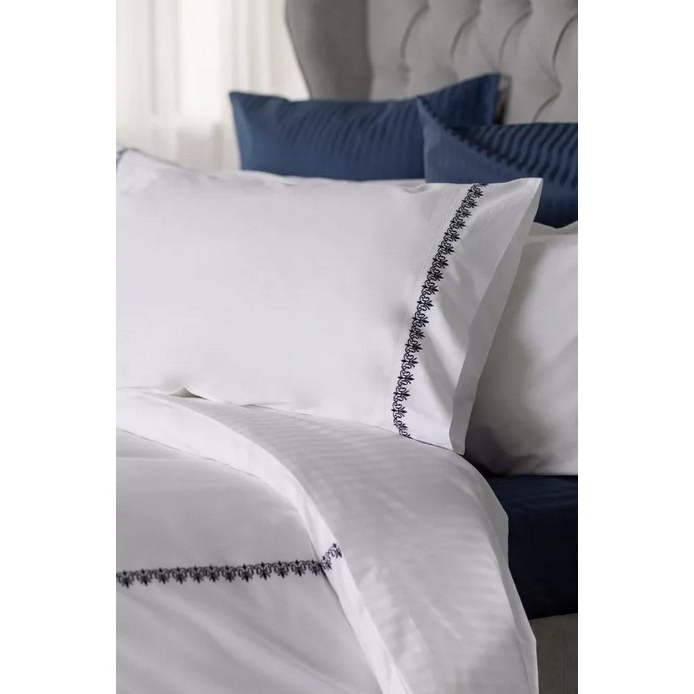 Navy - Side - Belledorm Amelia Duvet Cover Set
