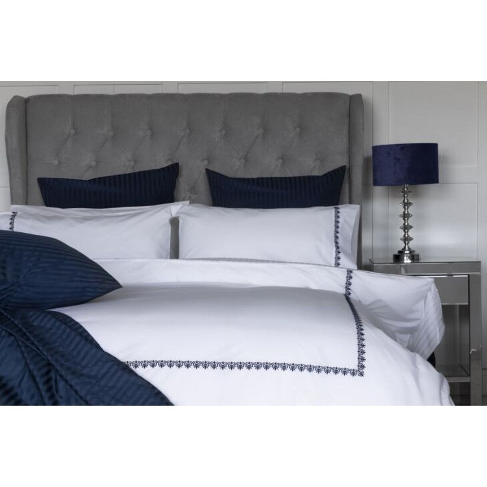Navy - Front - Belledorm Amelia Duvet Cover Set