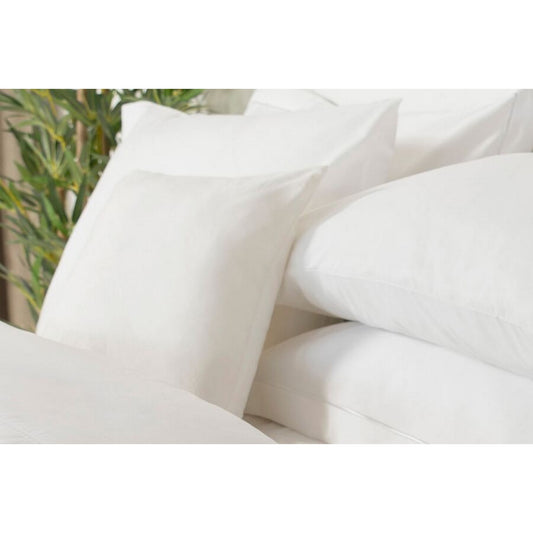 White - Front - Belledorm Faux Suede Filled Cushion