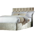 Champagne - Side - Belledorm Divan Crushed Velvet Base Wrap