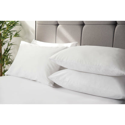 White - Back - Belledorm Percale Housewife Pillowcase (Pack of 4)