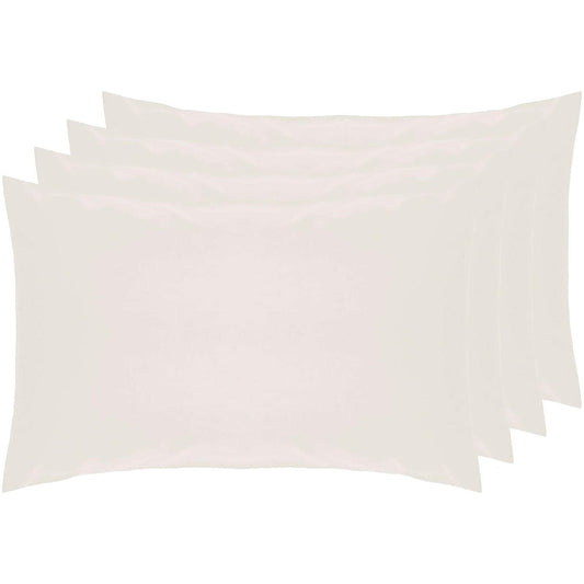 Ivory - Front - Belledorm Percale Housewife Pillowcase (Pack of 4)