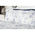 White-Blue - Back - Belledorm Serenity Floral Duvet Cover Set