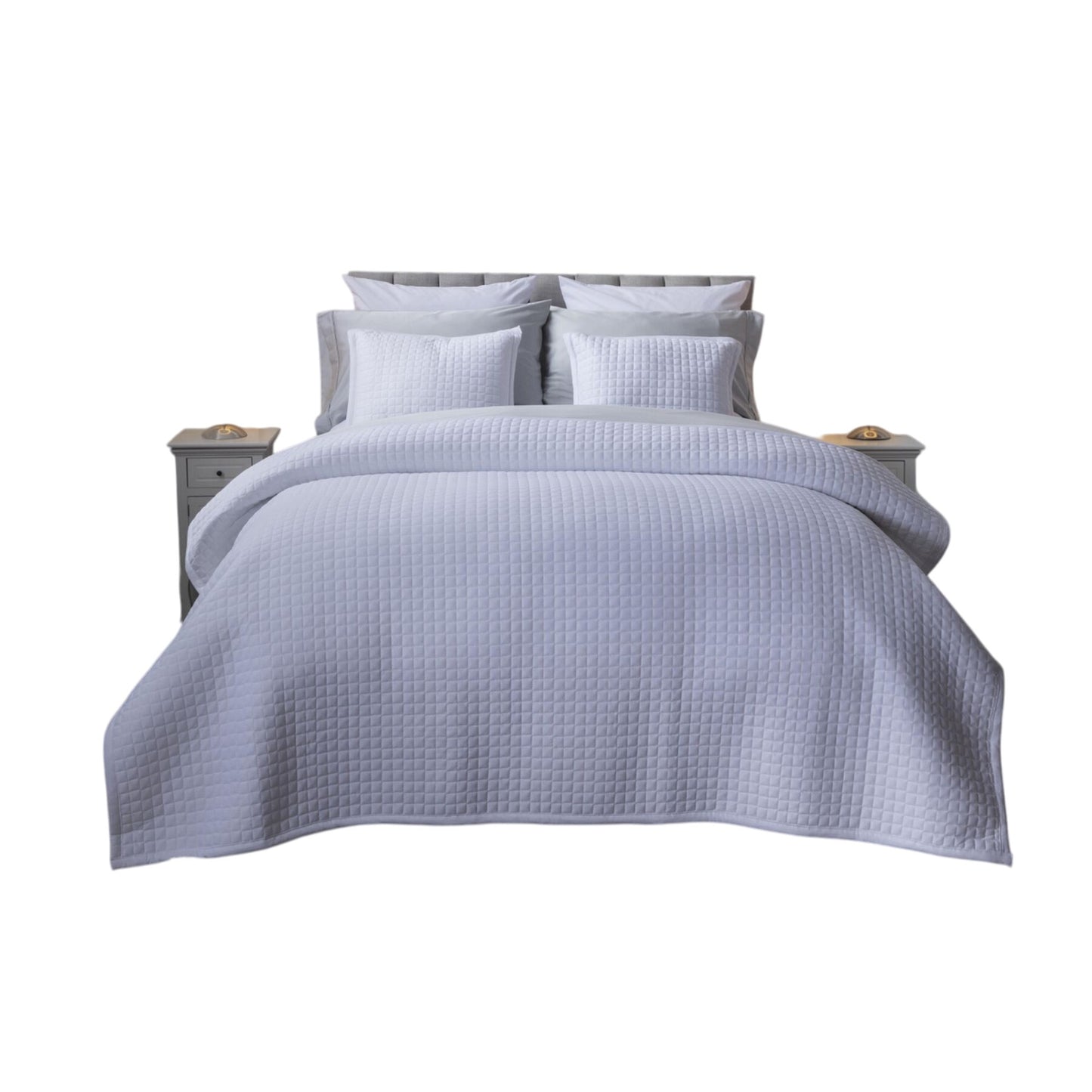 White - Front - Belledorm Crompton Quilted Throw