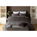 Charcoal - Front - Belledorm Hotel Suite Stripe Duvet Cover Set