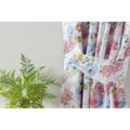 White-Pink-Blue - Back - Belledorm Secret Garden Lined Curtains