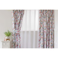 White-Pink-Blue - Front - Belledorm Secret Garden Lined Curtains