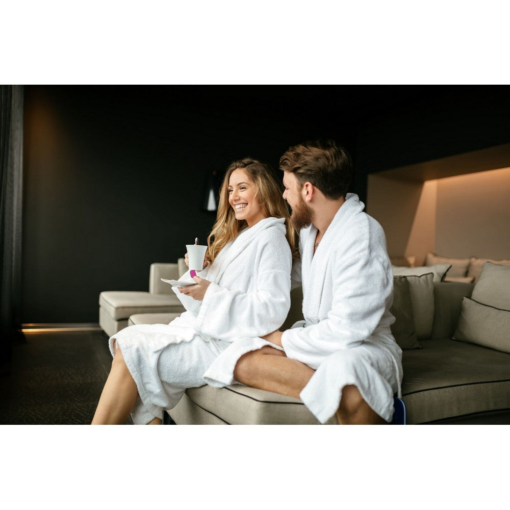 White - Front - Belledorm Unisex Adult Hotel Madison Robe