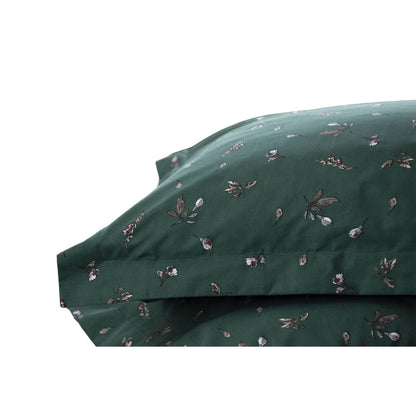 Bottle Green - Back - Belledorm Aiyla Oxford Pillowcase (Pack of 2)