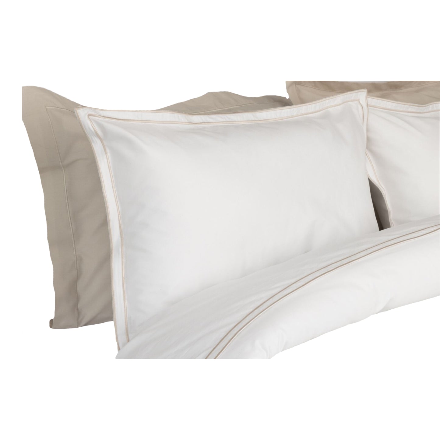 Oyster - Front - Belledorm Savoy Oxford Pillowcase