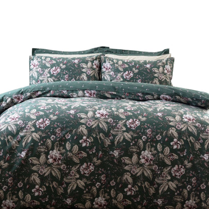 Bottle Green - Back - Belledorm Aiyla Duvet Cover Set