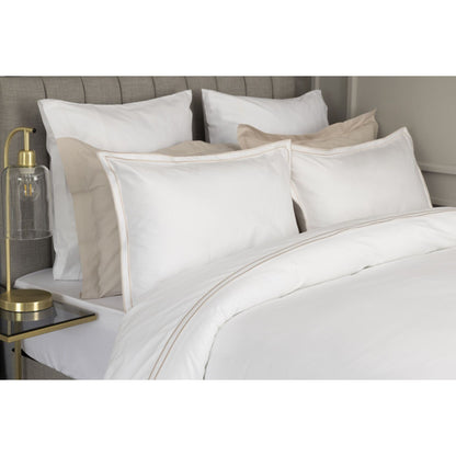 Oyster - Back - Belledorm Savoy Duvet Cover Set
