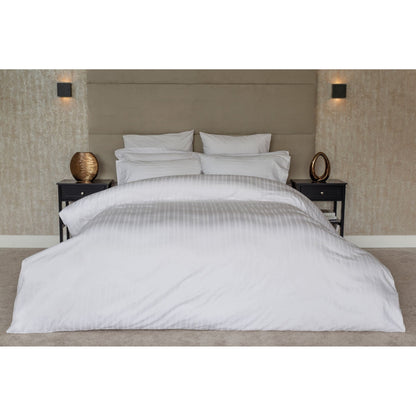 White - Front - Belledorm Hotel Tribeca Duvet Cover Set