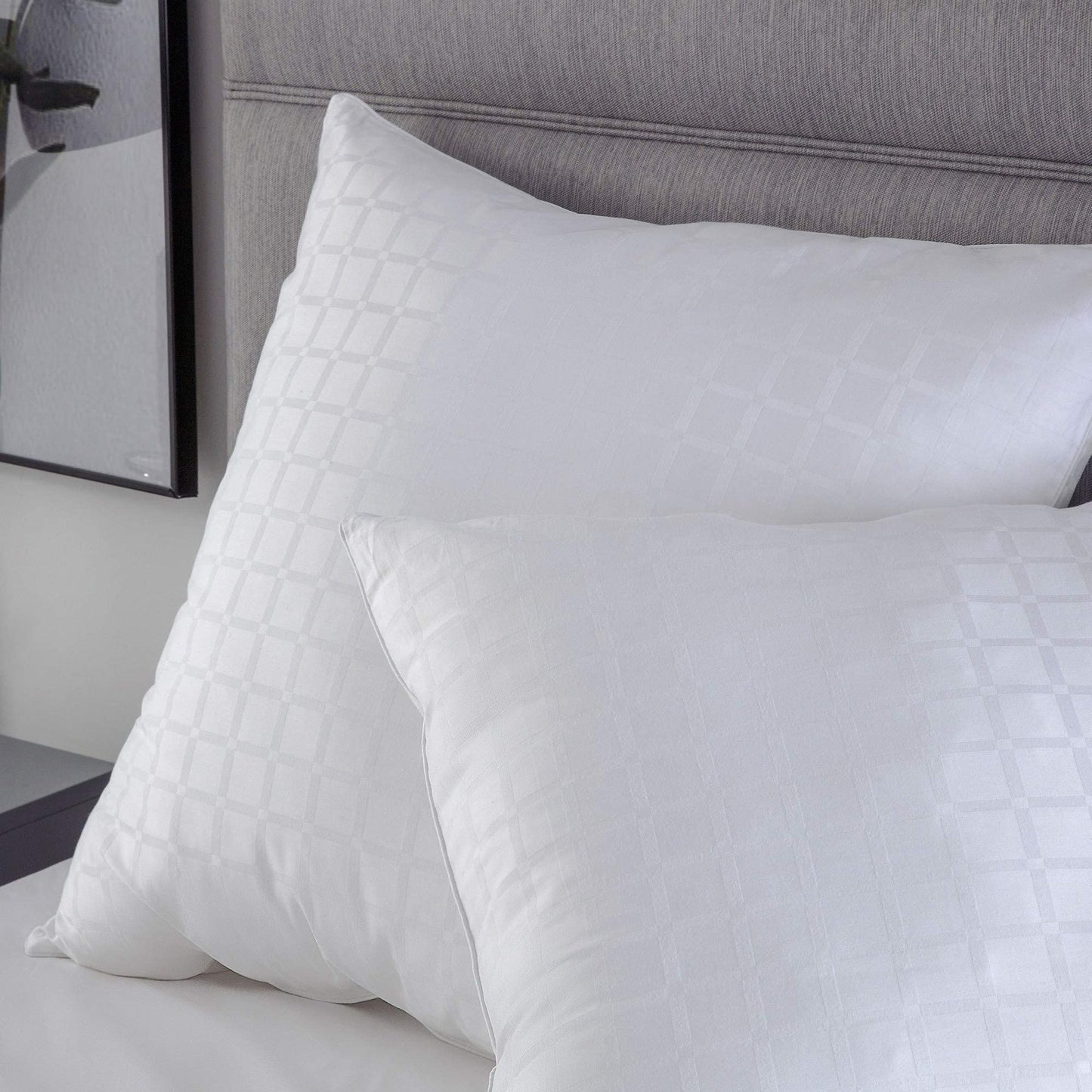 White - Back - Belledorm Square Microfibre Hotel Pillow