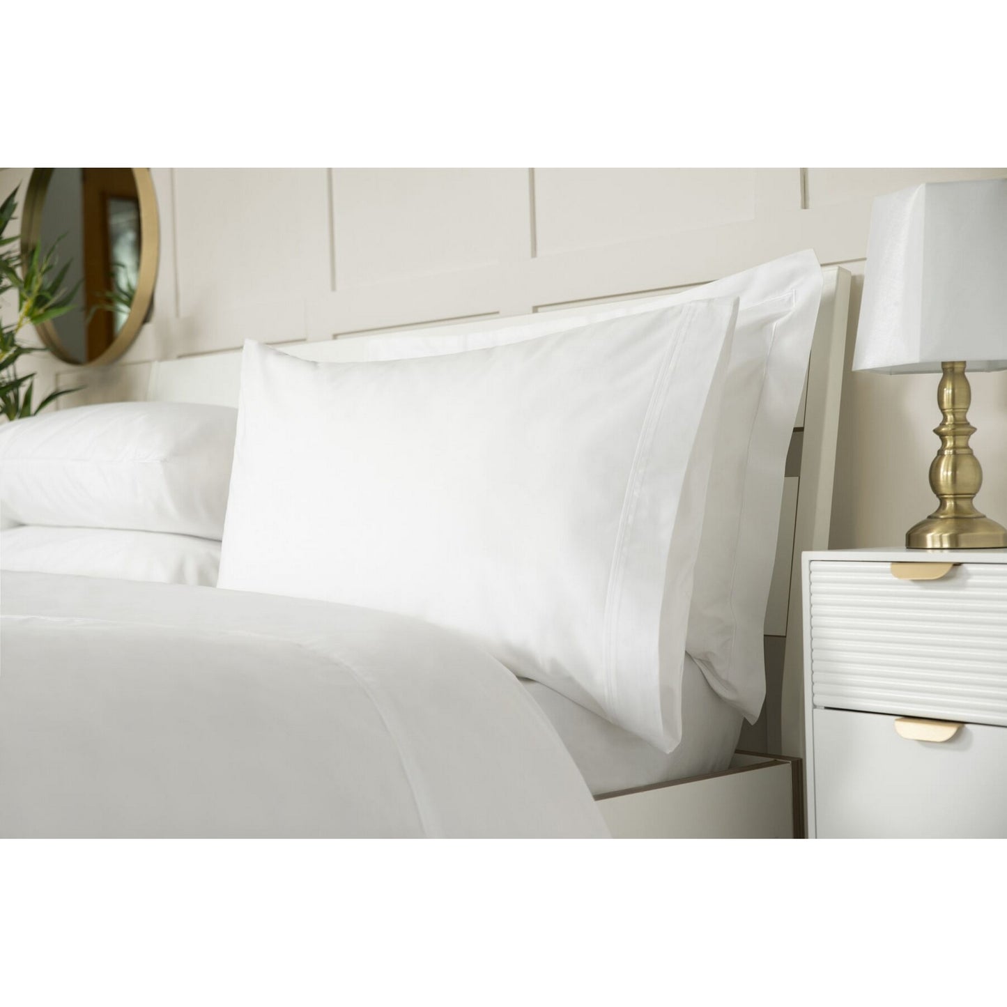 White - Front - Belledorm Egyptian Cotton Deep Fitted Sheet