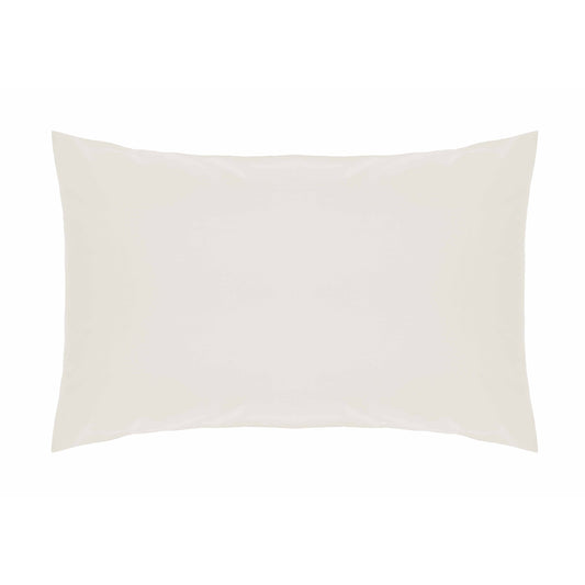 Ivory - Front - Belledorm Cotton Peracle Plain Pillowcase