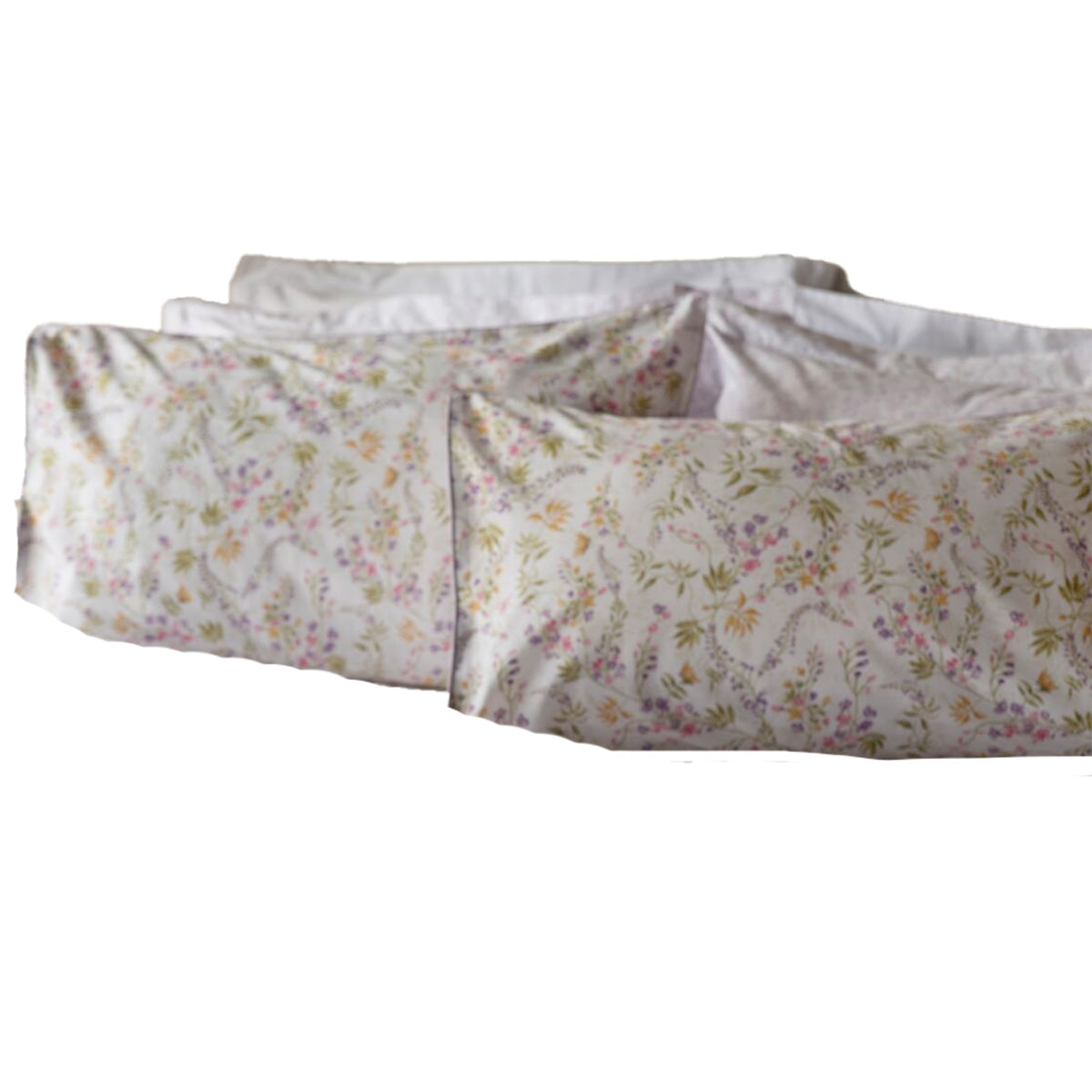 White-Lilac - Back - Belledorm Kira Oxford Pillowcase (Pack of 2)