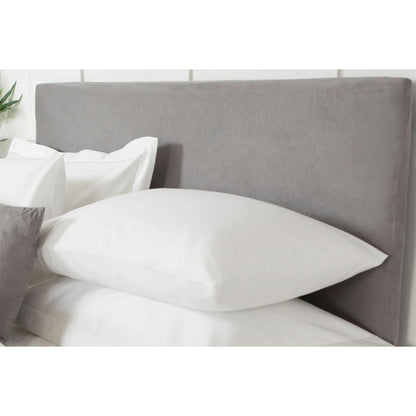 Charcoal - Front - Belledorm Faux Suede Plain Headboard Cover