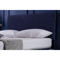 Navy - Front - Belledorm Faux Suede Plain Headboard Cover