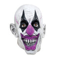 White-Black-Purple - Front - Bristol Novelty Unisex Adults Scary Clown Mask