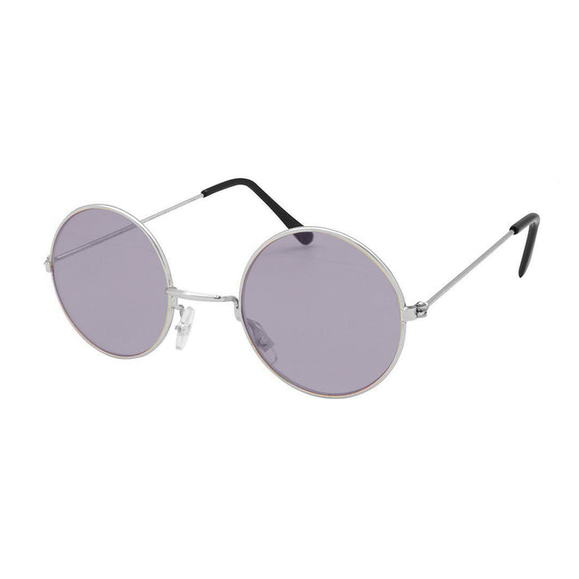 Purple - Back - Bristol Novelty Unisex Adults 60s Style Glasses