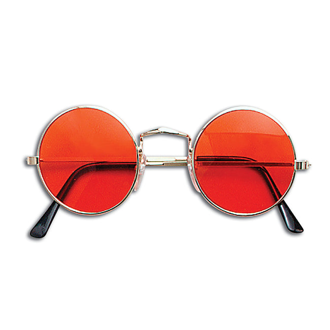 Orange - Back - Bristol Novelty Unisex Adults 60s Style Glasses