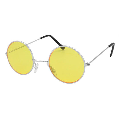 Yellow - Back - Bristol Novelty Unisex Adults 60s Style Glasses