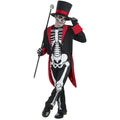 Black-White-Red - Front - Bristol Novelty Childrens-Kids Mr Bone Jangles Halloween Costume