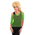 Green - Front - Bristol Novelty Womens-Ladies 80s Mesh Top